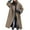 Khaki, variant on Womens Winter Coats Single Breasted Pea Coat Fall Straight Cardigan Button Pocket Coat Trench Coat Overcoat Purple