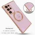 thumbnail image 3 of case for Samsung S22 Ultra Magnetic Case, Compatible with MagSafe S22 Ultra Case Cute for Women Shockproof Full Lens Protection Soft Galaxy S22 Ultra Heart Cases Wireless Charging 6.8” (Light Purple), 3 of 12
