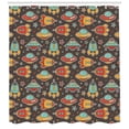 thumbnail image 2 of Ambesonne Space Shower Curtain, Outer Space Elements, 69"Wx75"L, Multicolor, 2 of 2