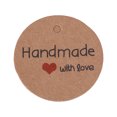thumbnail image 1 of Greensen 100pcs Brown Handmade Hang Label Wedding Favor Gift Dessert Tags Clothing Jewelry Price Tag,Wedding Favor Tags, Wedding Favour Tags, 1 of 3