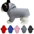 thumbnail image 4 of SPRING PARK Solid Color Pet Dog Clothes Cat Puppy Coat Winter Hoodies Warm Sweater Sweatshirt Clothing, 4 of 7