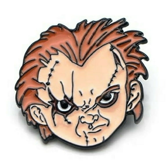 Seed of Chucky Horror Movie Character Face 1 Inch Tall Enamel Metal Pin