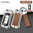 thumbnail image 2 of For Mitsubishi A 3 buttons key case Outlander 3 Protector Keychain Full Bag Shell Accessories Zinc alloy+leather Car Key Case, 2 of 12