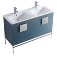 thumbnail image 2 of Fine Fixtures - Modern Blue 48" Bathroom Vanity Set, Chrome Hardware, Vitreous China Sink Top, 2 of 3