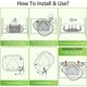thumbnail image 4 of Yuarrent Lazy Square Turntable Food Grade No tóxico Fácil acceso Refrigerador Organizador Rectángulo Rotación Cocina y Comedor, 4 of 6