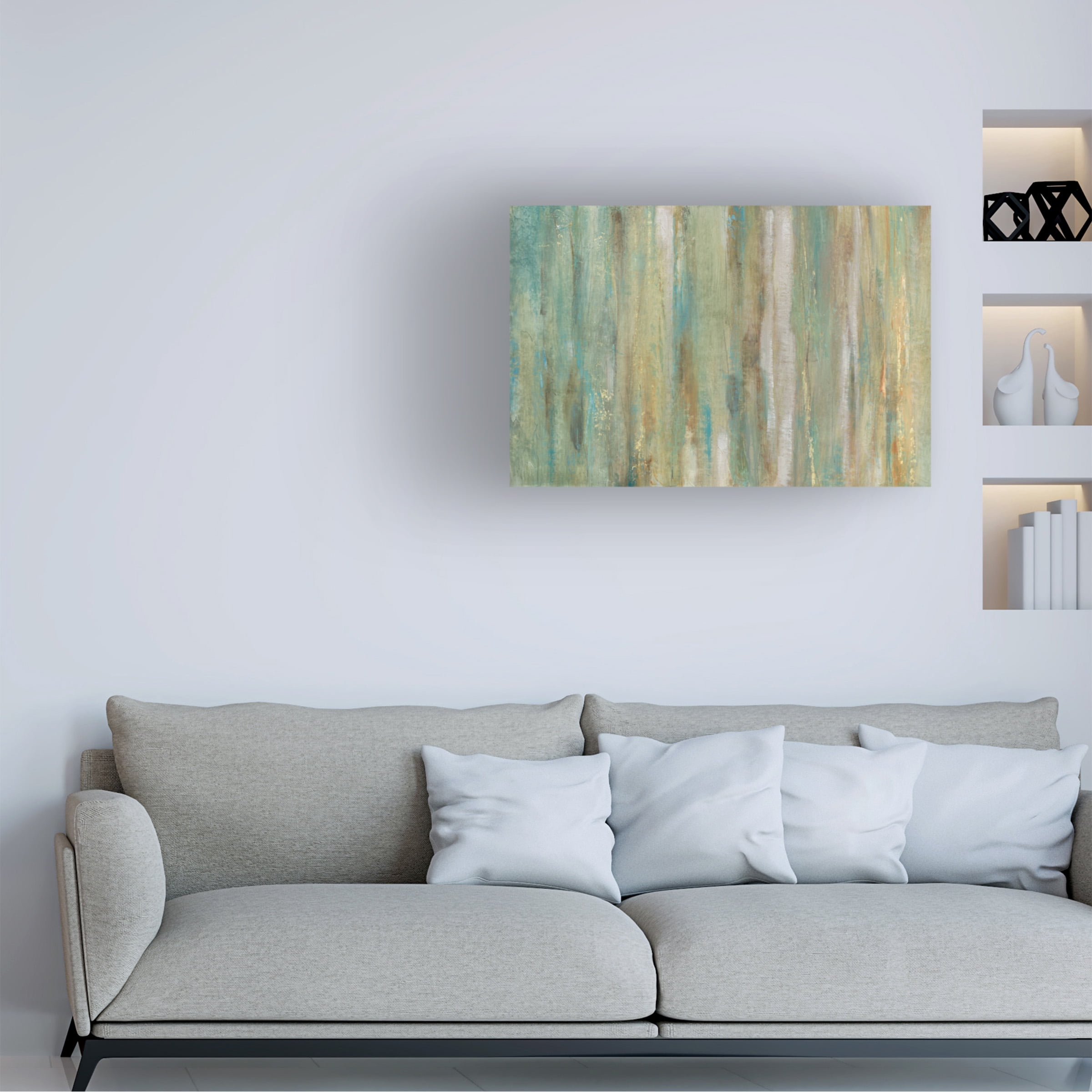 Tim OToole 'Vertical Flow I' Canvas Art