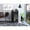Brown, variant on Six Built-in Wine Racks and Metal Rail - Espresso Bar Cart for Home Bars