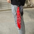 thumbnail image 6 of HeroNeo Hip Hop Paisley Biker Bandana with Double Layer Waist Metal Wallet Chain Contrast Color Headscarf Keychain Pants Belt, 6 of 15