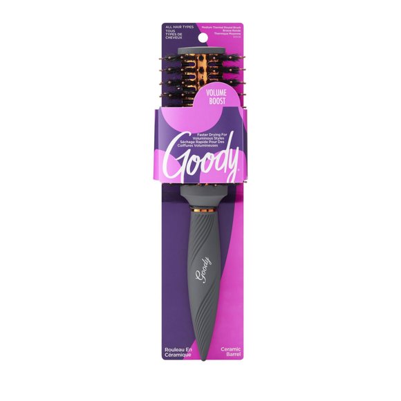 Brosse ronde moyenne pour ondulations au sèche-cheveux