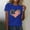 Blue, variant on ZZwxWA Womens Tops Dressy Casual Short Sleeve Crewneck 4th of July Heart Shape Print Summer Shirts Independence Day Plus Size Lightweight Fashion Graphics Pullover Blouses