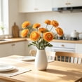 thumbnail image 6 of 1Pcs Artificial Ranunculus Flower, Realistic Fake Peony Bouquet for Home Wedding, Washable Polyester Faux Flowers for Table Centerpiece Vase Decor with Natural Look, Orange, 6 of 6