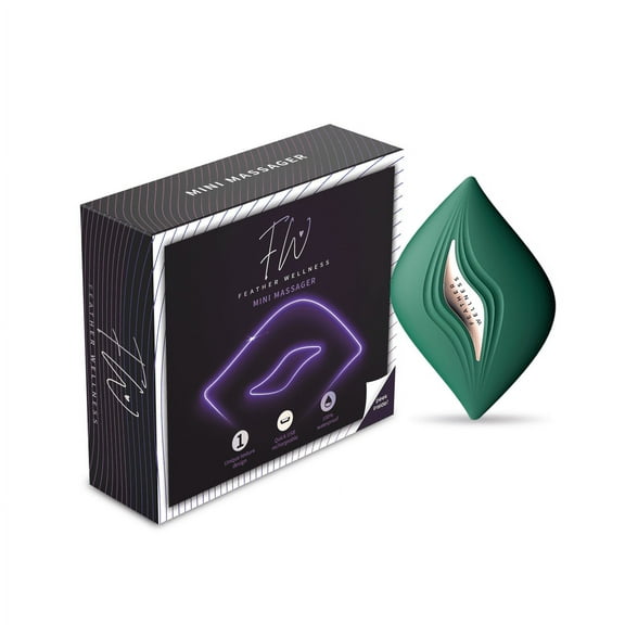 Feather Wellness Mini Massager Adult Sensory Toys for Women Waterproof & Cordless Massager, Erotic Massager & Adult Toy Compact and Portable- Green