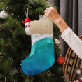 thumbnail image 5 of Salouo Beach Print Christmas Decorations Stockings 1 Pack 18'' Xmas Stockings Holiday Stocking Personalized Farmhouse Decor for Home Family Party Tree, 5 of 7
