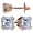 14k gold post - rose, variant on 14K Solid Gold Posts & Sterling Silver Asscher Cut CZ Stud Earrings Hypoallergenic, 4mm 0.75cttw - Platinum