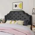 thumbnail image 2 of Christopher Knight Home Silas Velvet Headboard, Queen / Full, Black / Black, 2 of 2