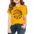 thumbnail image 4 of XXWXYD Boys And Girls Vintage Baseball Graphic Tee Distressed Print Cotton Blend Tshirt Boys Girls All-Season Comfortable Retro Style Top (2-3 Years,Yellow), 4 of 7