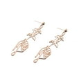 thumbnail image 4 of PVCS Boho Retro Metal Handheld Roses Geometric Hollow Earrings Ladies Jewelry, 4 of 7