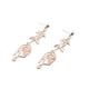 thumbnail image 4 of Fiudx Pendientes Bohemios, Joyería Artesanal de Aleación de Rosa, Elegante Diseño Bohemio, Acabado Dorado Duradero, Accesorio para Bodas, Regalo de Moda para Mujer, Incluye Un Par., 4 of 7