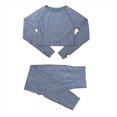 thumbnail image 3 of Sports Running Yoga Clothes Two-piece Set - Gray Blue M, 3 of 5