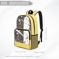 thumbnail image 6 of SEANATIVE Kids See Through Backpack Clear Transparent Bag School Bookbag Stylish Daypack PVC Rucksacks for Elementary Middle High School Student, Cute Dachshund Dog Flower, 6 of 7