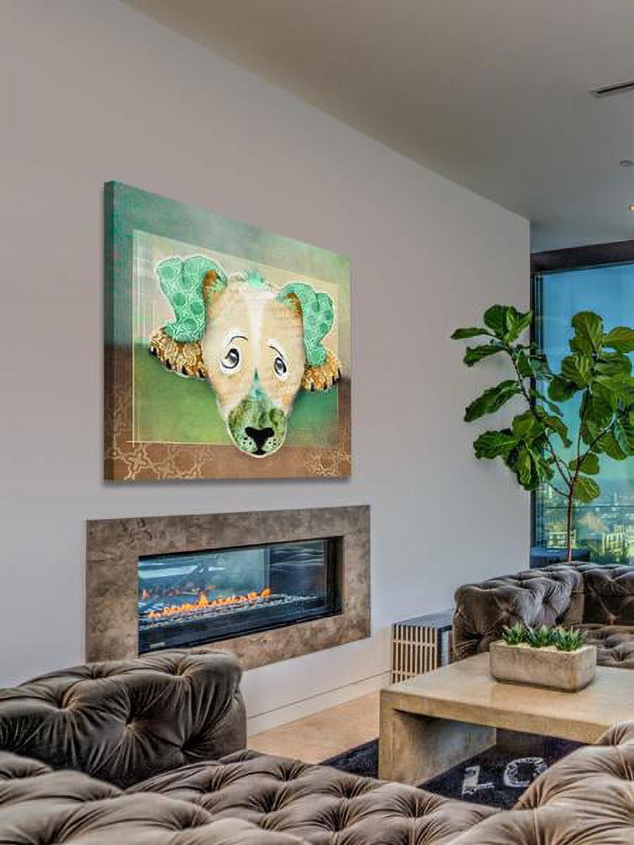 "Sad Dog II" Painting Print on Wrapped Canvas