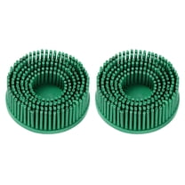 2pcs Bristle Disc 2" 50 Grit R-Type Abrasive Brush Coarse Bristle Disc, Green