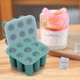 thumbnail image 6 of 2 Packs Green Mini Cylinder Silicone Ice Cube Trays, Small Reusable Ice Trays for Freezer, Easy-Release Silicone Ice Tray Maker for Coffee Drinks Whiskey Cocktail Bourbon Beverages, 6 of 8