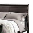 thumbnail image 2 of Benjara Ryla Queen Size Bed, Classic Sleigh Panel Headboard, Black Solid Wood, 2 of 5