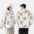 thumbnail image 4 of Balery Mardi Gras Carnival1 Sudadera ligera de manga larga con capucha y protección solar UPF 50+ para hombre y mujer, ideal para pesca y running-Large, 4 of 7