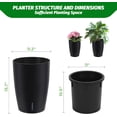 thumbnail image 4 of Qinaqin 16" Alto Planters Set de 2 Plant Pots Self cm Anchoatering para Indoor Plants Flower Anchoith Built-In Profundidadrainage y Visual Anchoater Level de, 4 of 8