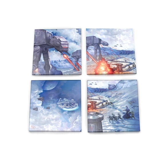 Star Wars (The Battle of Hoth) StarFire Prints™ Glass Coaster Set of Four SPCSTR1111