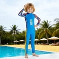 thumbnail image 2 of Piomll Swim Suits for Boys Long Sleeve Sun Rash Guard Wetsuit Surfing Snorkeling Kids Swimwear, 2 of 3