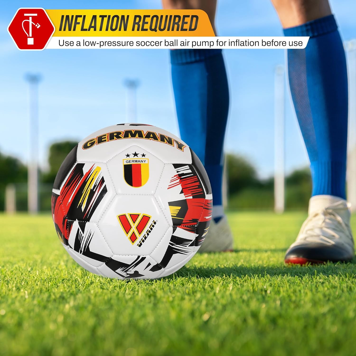 Vizari National Team Soccer Balls | Durable Faux Leather & Rubber, Three Sizes, Nine Countryballs - Elevate Your Play with Iconic Team Representation