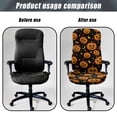 thumbnail image 4 of Renewold Pumpkin Moon Star Office Chair Cover Decorative Rotating Chair Slipcover Stretch Soft Chair Protector Cover for Desk Computer Chair Halloween Home Decoration, L, 4 of 7
