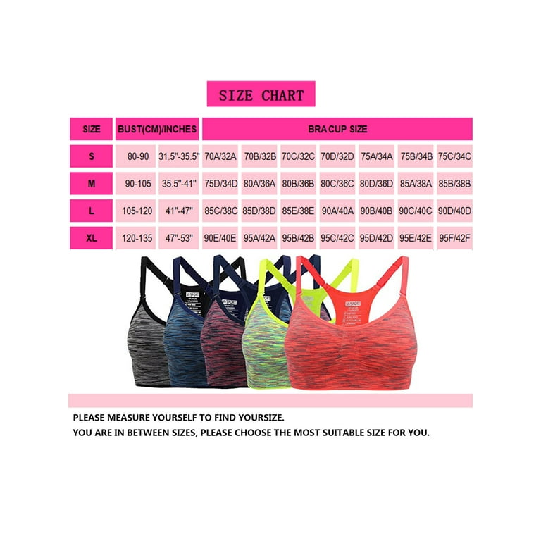 Women's Soft Sports Bras Removable Padded Sports Bras Support Workout Yoga  Running Bra 