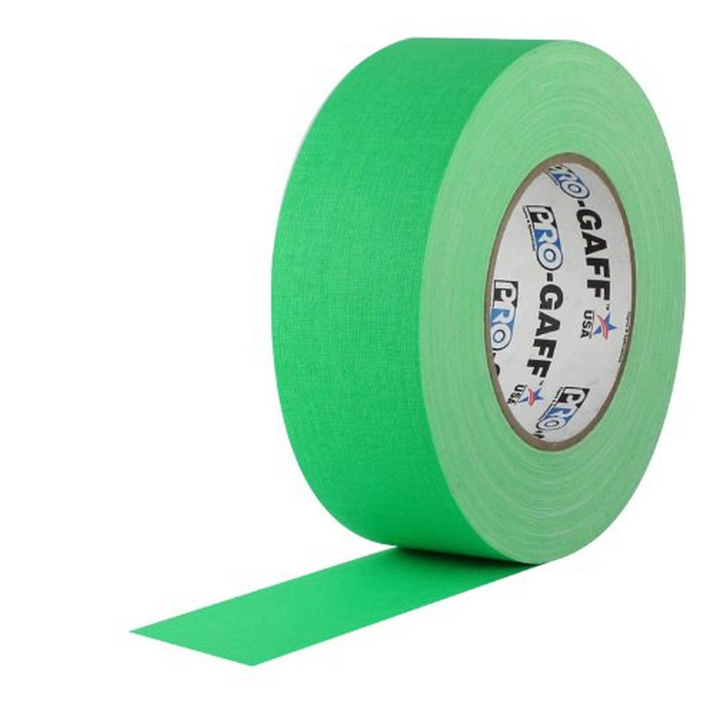 NEW Gaffer tape 2" x 50 yards Made in USA Fluorescent Green 