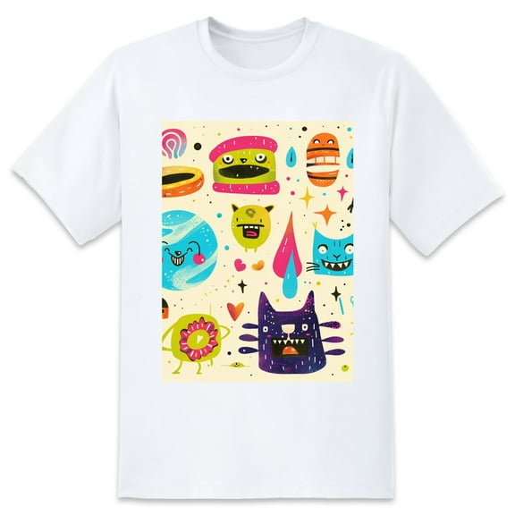 Basic Oversize Tees For WomenPrinting Loose Boyfriend Shirts Casual Blouse round neck