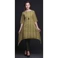 thumbnail image 3 of Bimba Brown Mushroom & Paisley Printed Tops For Women Asymmetric Kurti Summer Dress For Girls Large, 3 of 6