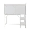 thumbnail image 4 of Geo Shelf Contemporary Office Desk In White Steel And White Wood, 4 of 7