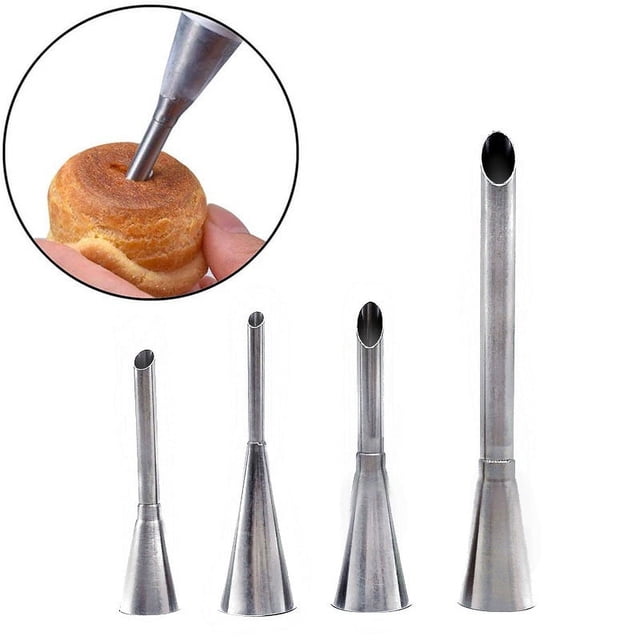 Boquilla de hojaldre puntiaguda de 4 piezas, boquilla de hojaldre para crema, boquilla para crema pastelera, herramientas para hornear