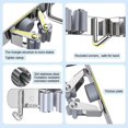 thumbnail image 5 of Wall Mounted Stainless Steel Mop Mop Holder Broom Holder with 4 Clips and 5 Hooks Wall Mounted Storage Rack Organizer-Grey, 5 of 5