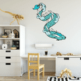 thumbnail image 2 of Kids Bedroom Nursery Art Magic Dragon Vinyl DÃ©cor Sticker 20" x 22" Green Giant Serpentine Monster Design Removable Wall Decal - Home Living Room Legendary Creature Easy To Apply Wall Decoration, 2 of 4