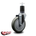 thumbnail image 2 of 5 Inch Gray Poly Wheel Swivel 1-5/8 Inch Expanding Stem Caster SCC, 2 of 2