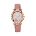 thumbnail image 2 of Resicozy Watch for Women Round Dial Dress Watches Elegant Comfortable Casual Wristwatch with Leather Strap Pink, 2 of 3