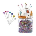 thumbnail image 4 of veasfak 200Pcs Sewing Pins Dressmaking Quilting Pins for Florists Jewelry Decorating, 4 of 9