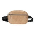 thumbnail image 2 of workcargo Vegan Leather Fanny Pack for Women, Beige Waist Bag with Adjustable Strap, Free Size Crossbody Bag for Daily/Outdoor Use, Easy to Clean, 2 of 4