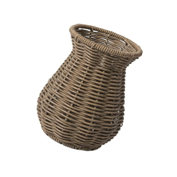 Florero tejido, soporte para plantas, contenedor, cesta de flores tejida, maceta para plantas y flores, florero rústico para decoración del hogar, Estilo D