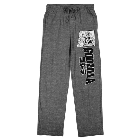 Godzilla Classic Title Artwork Men's Heather Gray Sleep Pants