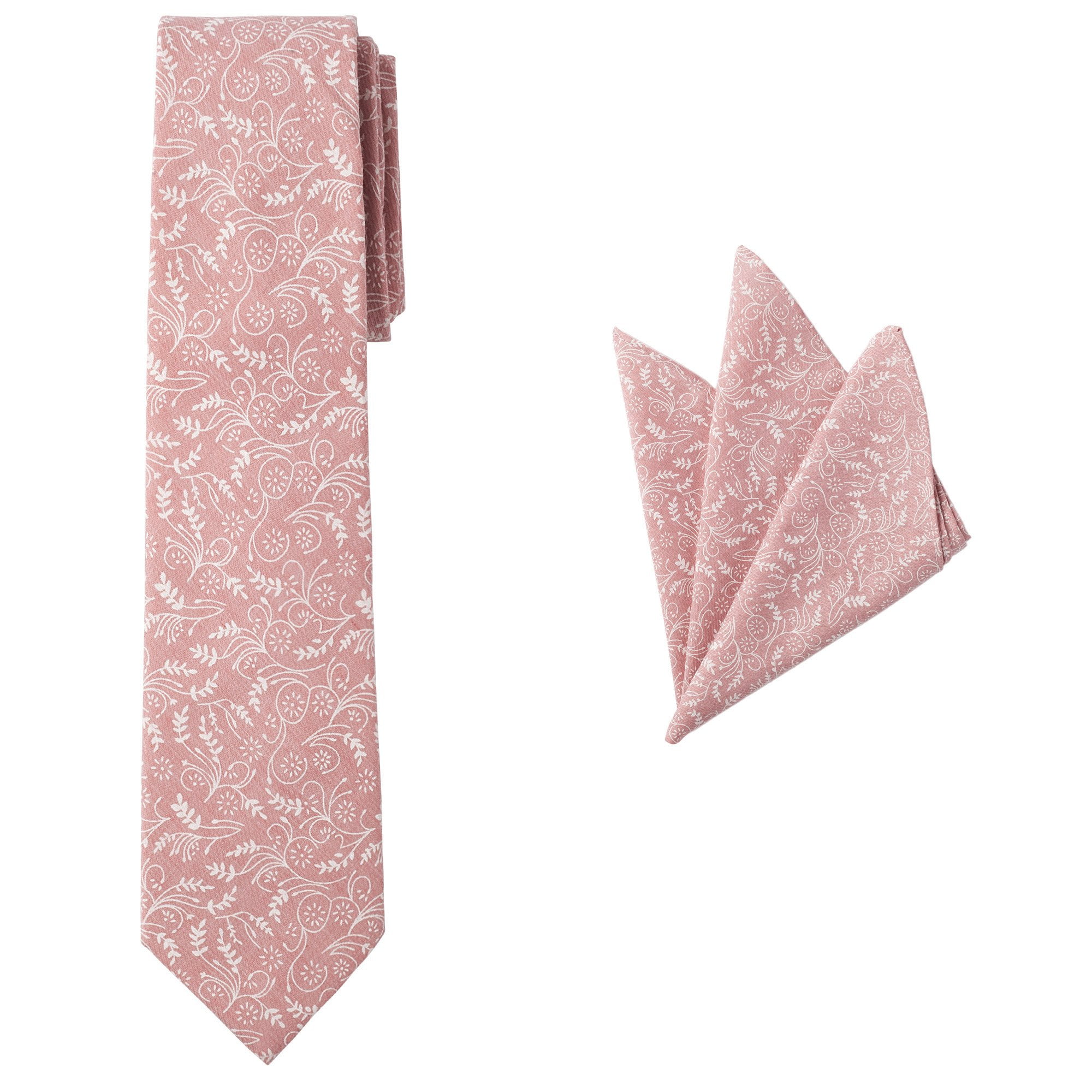 Jacob Alexander Jacob Alexander Matching Men S Floral Reg Neck Tie And Hanky Dusty Rose Walmart Com Walmart Com