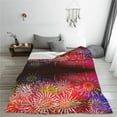 thumbnail image 6 of Throw Blanket for Couch Sofa and Bed, Fireworks Super Soft Plush Throw Blanket, Fuzzy Cuteness Comfy Warm Washable Flannel Blanket & Throws for All Season 60"x50", 6 of 7